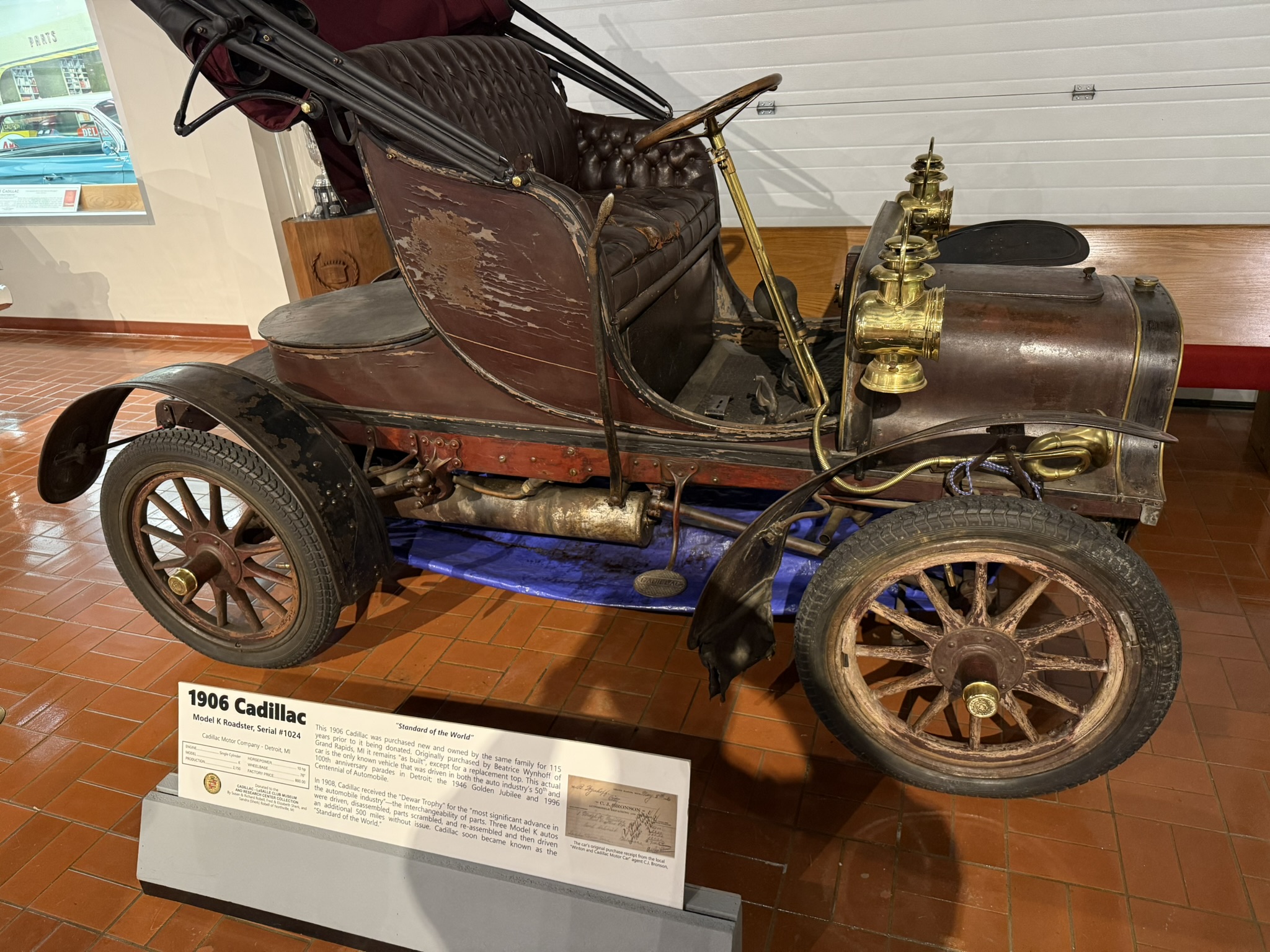 1906 Cadillac Model K Roadster, serial 1024